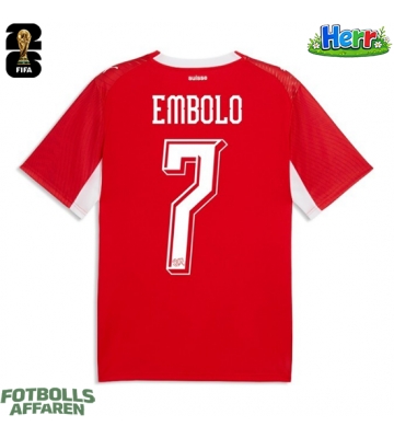 Schweiz Breel Embolo #7 Hemmatröja VM 2026 Kortärmad